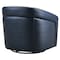 Armen Living Desi Contemporary Swivel Accent Chair in Black Genuine Leather LCDSCHBLK - alternate 4